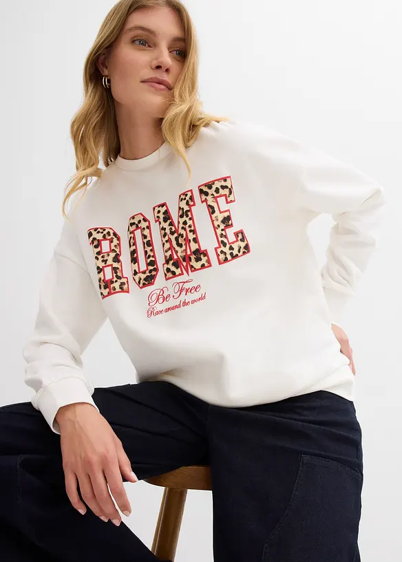 Oversizesweatshirt av ekologisk bomull, bonprix