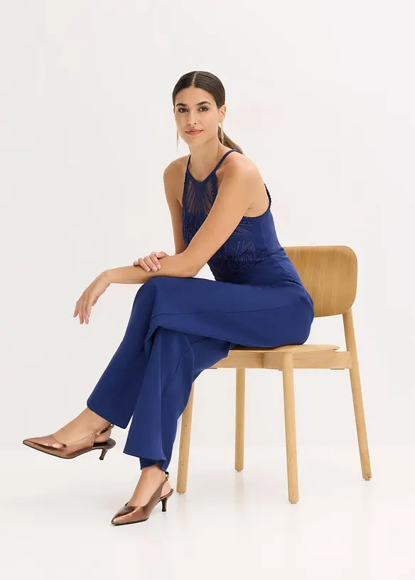 Jumpsuit med spets, bonprix