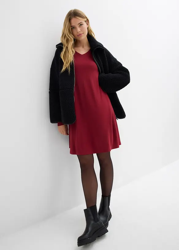 Klänning av viskosmix med mjukt fall, bonprix