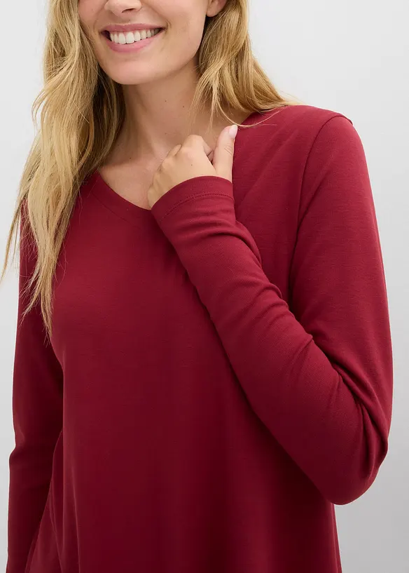 Klänning av viskosmix med mjukt fall, bonprix