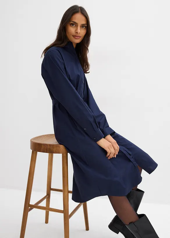 Mellanlång bomullsklänning, bonprix