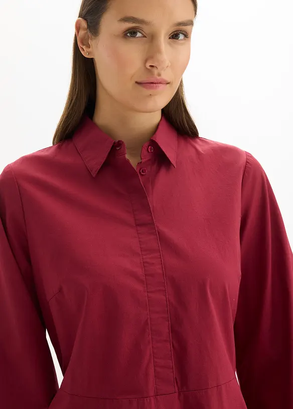 Skjortklänning i ren bomull, bonprix