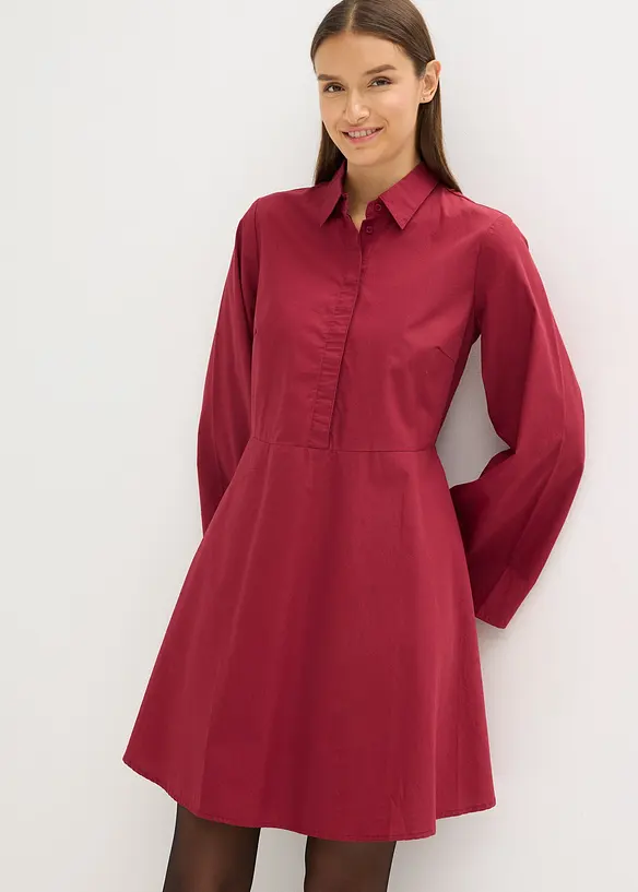 Skjortklänning i ren bomull, bonprix