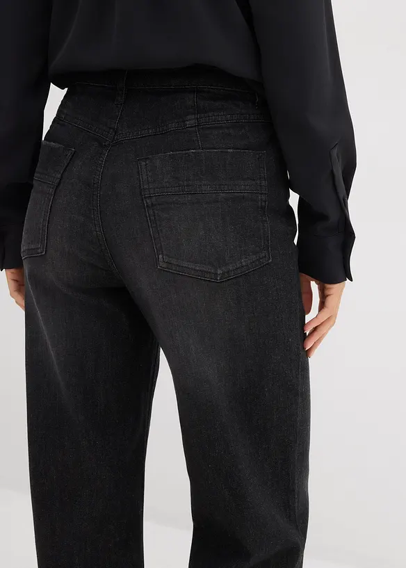 Straight Jeans High Waist, med Turn-Ups, bonprix