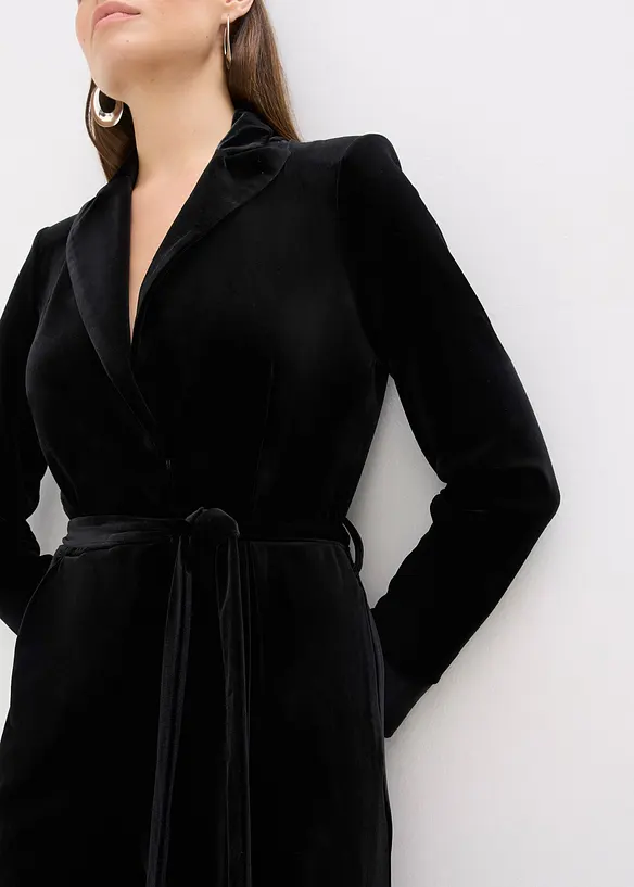 Jerseyjumpsuit i mjuk sammet, bonprix