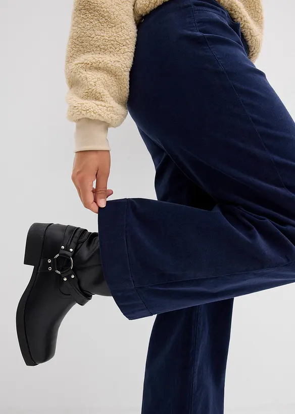 Vid stretchig marlenebyxa i manchester med bekväm hög midja, bonprix