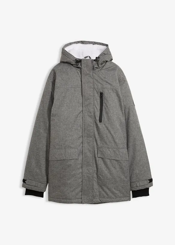 Vattentät funktionsparkas med teddyfleece, bonprix