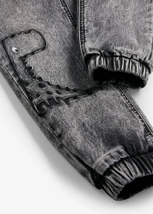 Dra på-jeans med jerseyfoder, Regular Fit, bonprix