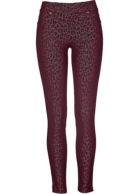 Leopardmönstrade jeggings, bonprix