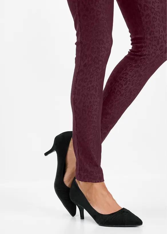 Leopardmönstrade jeggings, bonprix