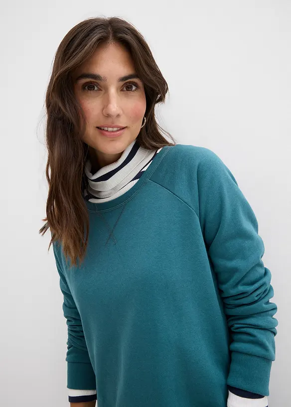 Klänning av mjuk frotté, bonprix