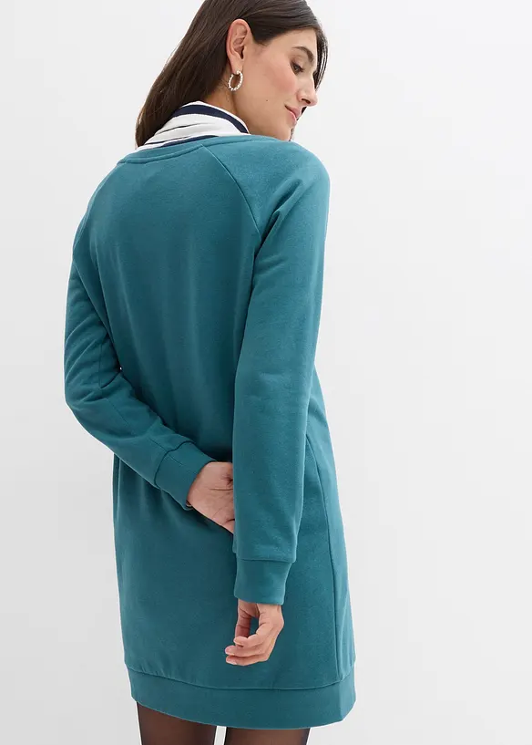 Klänning av mjuk frotté, bonprix