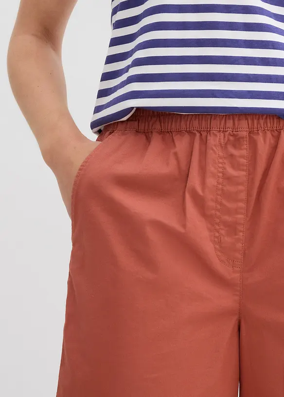 Papertouch-bermudas av bomull, bonprix