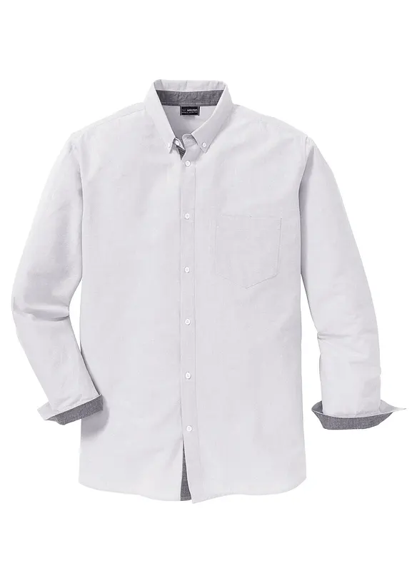 Långärmad Oxford-skjorta i ren bomull, Regular Fit, bonprix