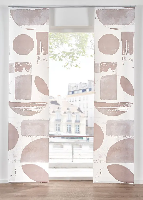 Panelgardin med tryckt mönster (1-pack), bonprix