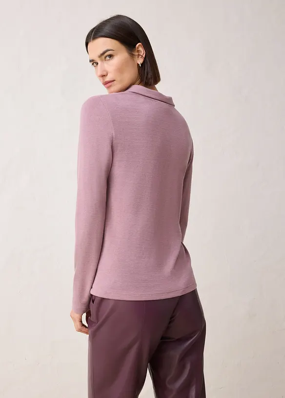 Pikétröja med en andel ull, bonprix