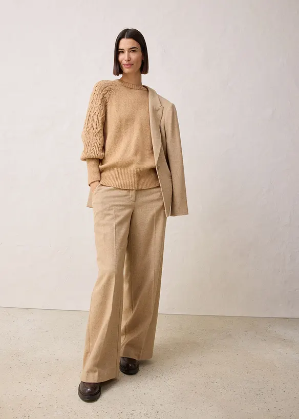 Tröja i bomull och ull, bonprix