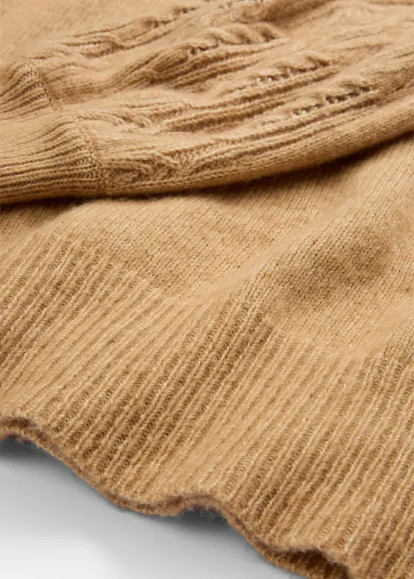 Tröja i bomull och ull, bonprix