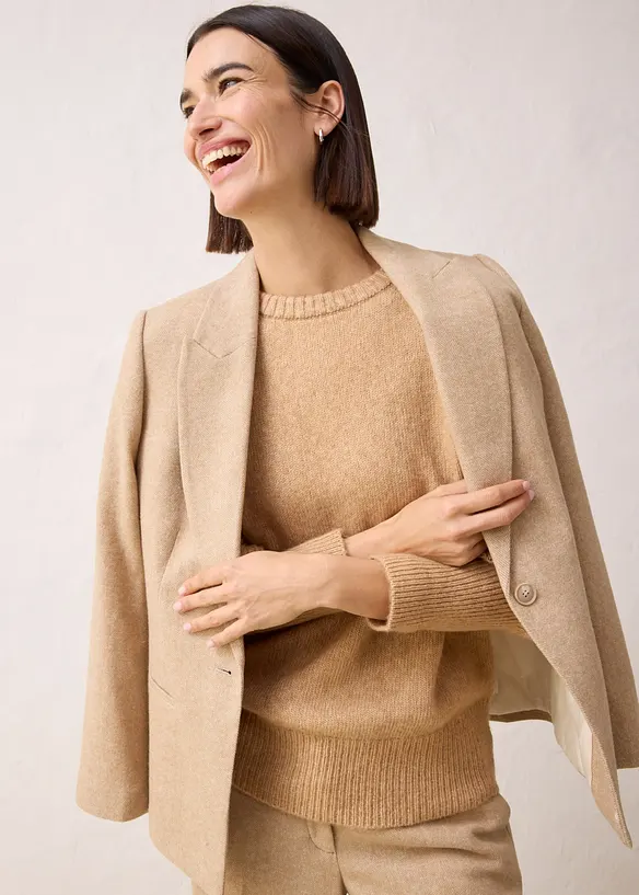 Tröja i bomull och ull, bonprix