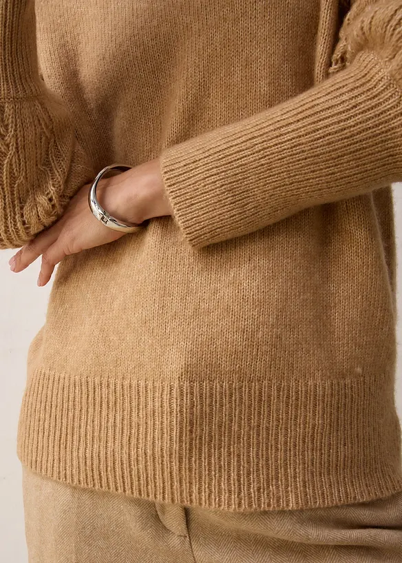 Tröja i bomull och ull, bonprix