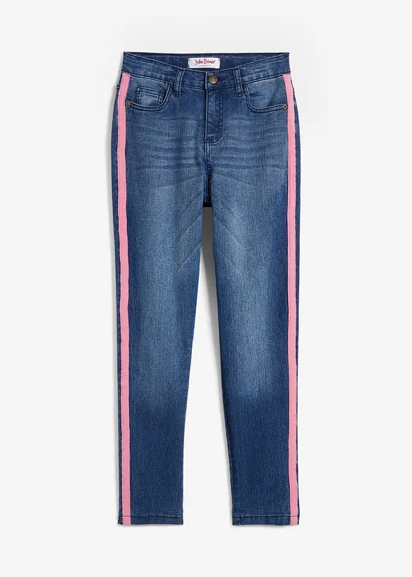 Termojeans med jerseyfoder, Mid Waist, bonprix