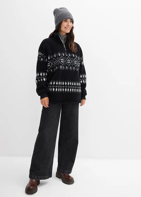 Teddyfleecetröja, bonprix