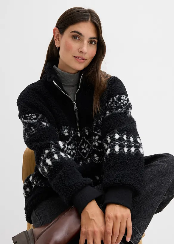 Teddyfleecetröja, bonprix