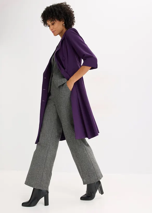 Kavajklänning med utställd kjoldel, bonprix