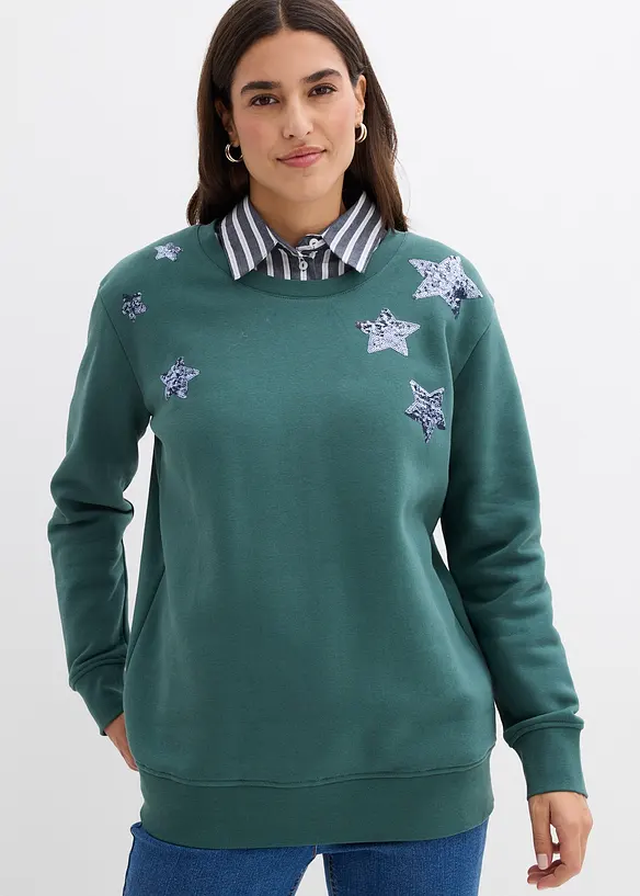 Sweatshirt i bomullsmix, bonprix
