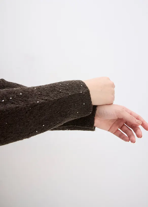 Hålmönstrad cardigan, bonprix