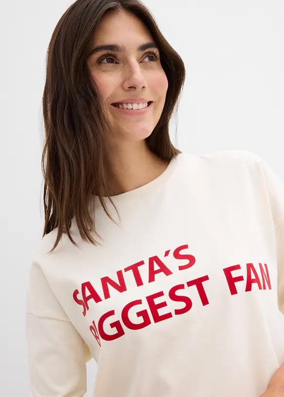 Oversizetopp i bomull, bonprix