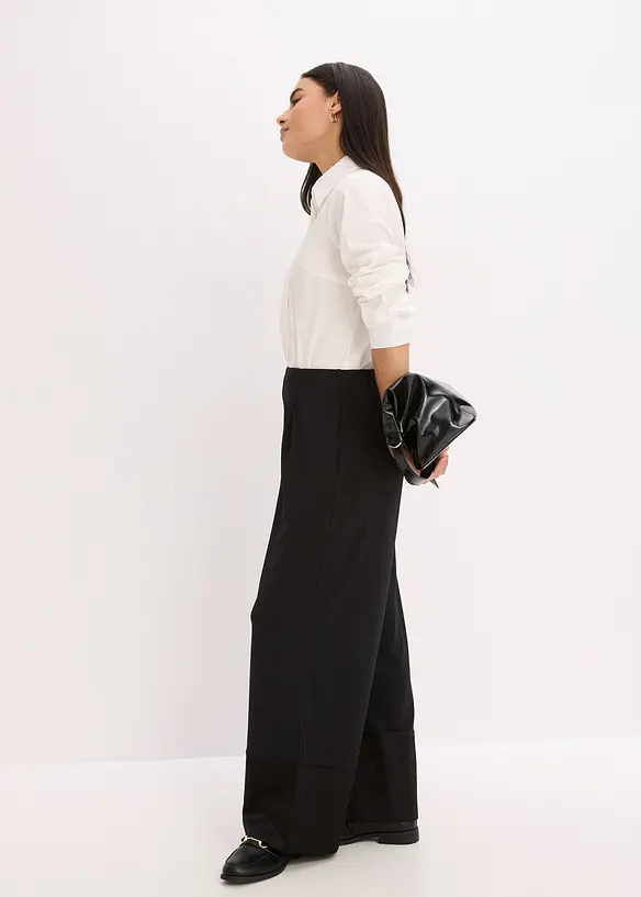 Jerseybyxa med besättningar i satin, bonprix