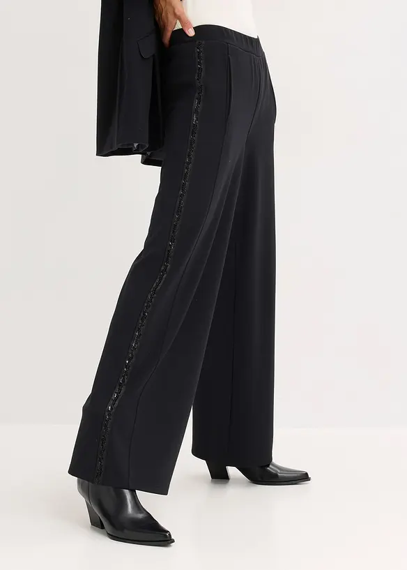 Punto di Roma-byxa med glitterstenar i dra på-modell, bonprix