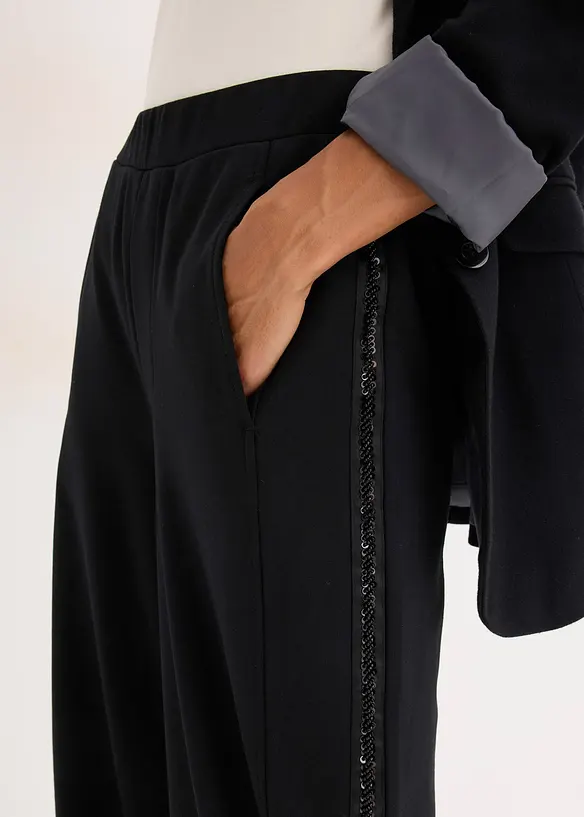 Punto di Roma-byxa med glitterstenar i dra på-modell, bonprix