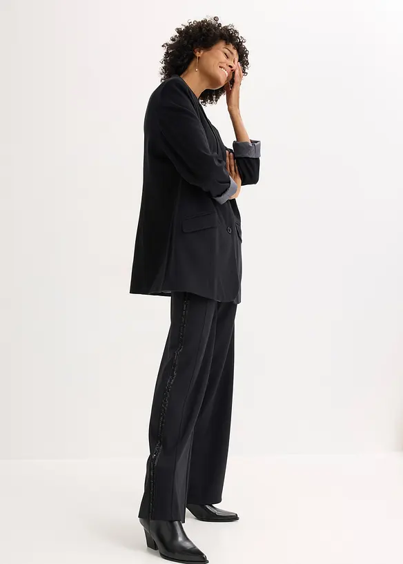 Punto di Roma-byxa med glitterstenar i dra på-modell, bonprix