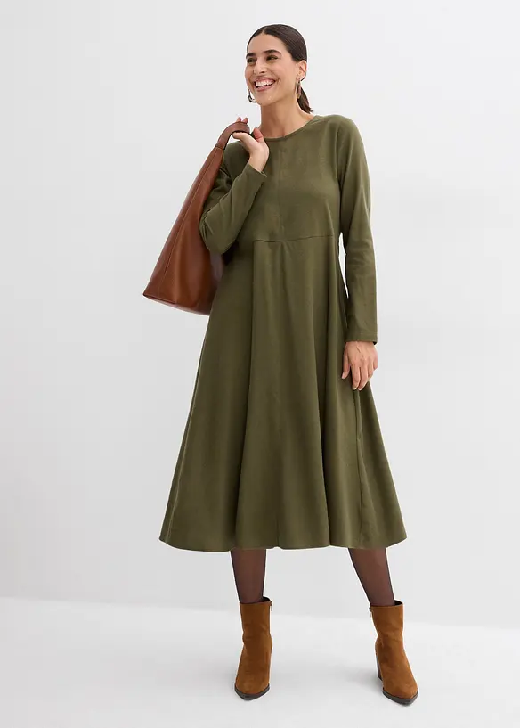 Klänning i bomullsflanell, bonprix