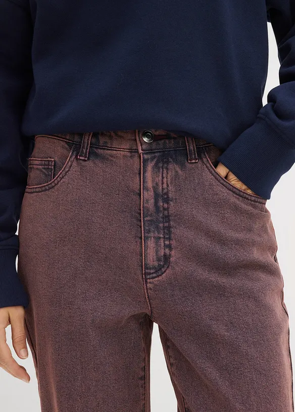 Twillbyxa med Acid Wash, bonprix