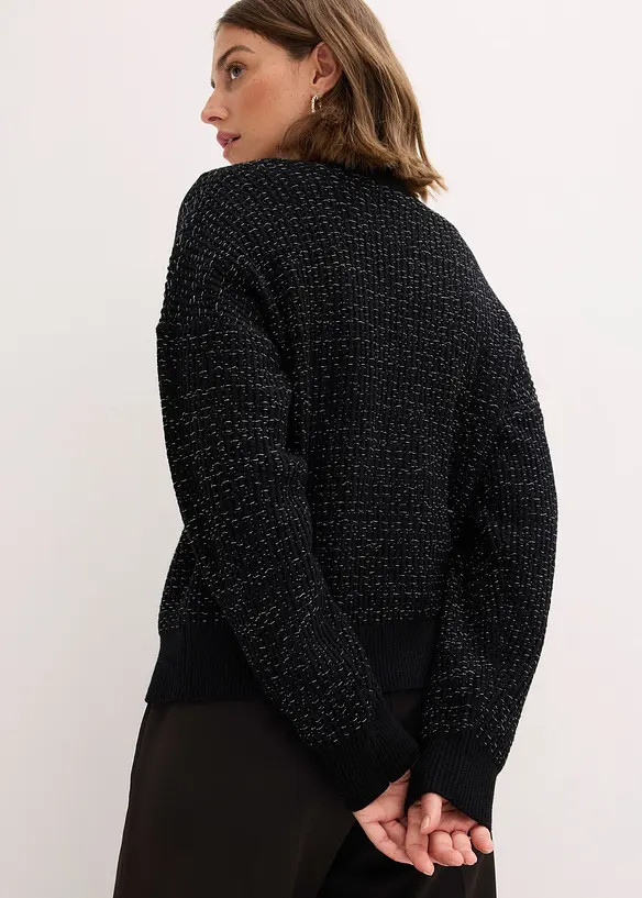 Cardigan i följsam viskosmix, bonprix