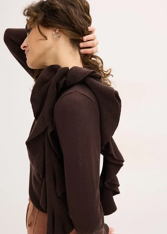 Finstickad tröja av mjuk viskosmix, bonprix