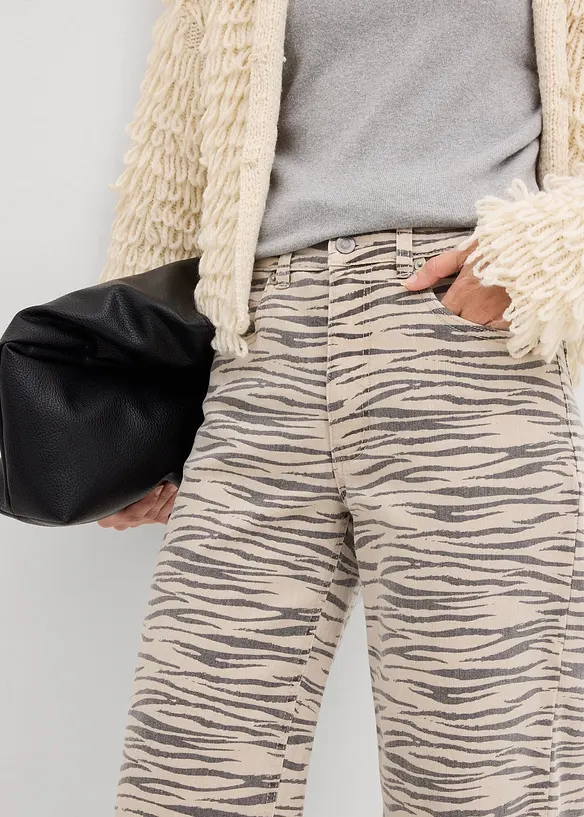 Twillbyxa av elastisk bomullsmix, bonprix