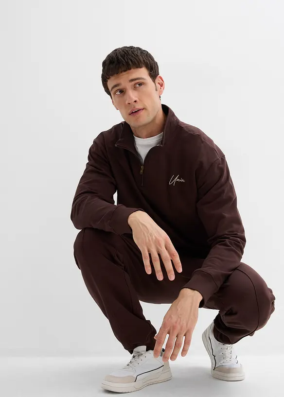 Träningsoverall av bomull (2 delar) Loose Fit, bonprix