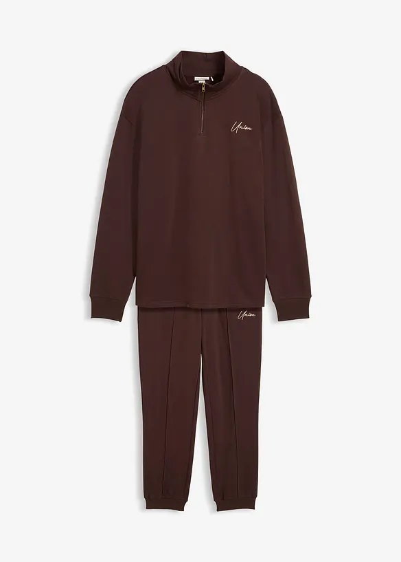 Träningsoverall av bomull (2 delar) Loose Fit, bonprix