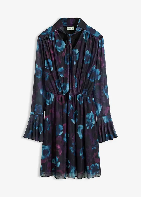 Klänning av mjuk mesh, bonprix