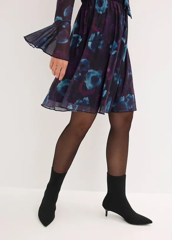 Klänning av mjuk mesh, bonprix