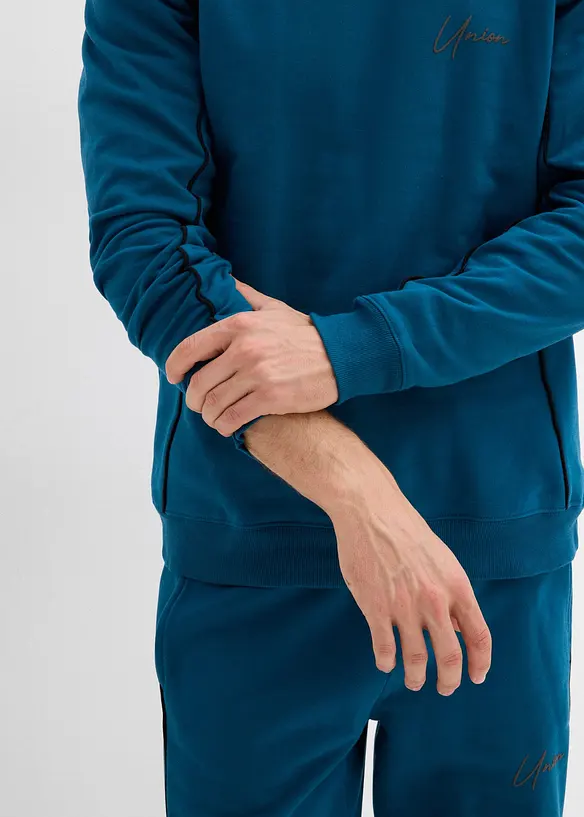 Sweatshirt i bomull med kontrasterande detaljer, bonprix