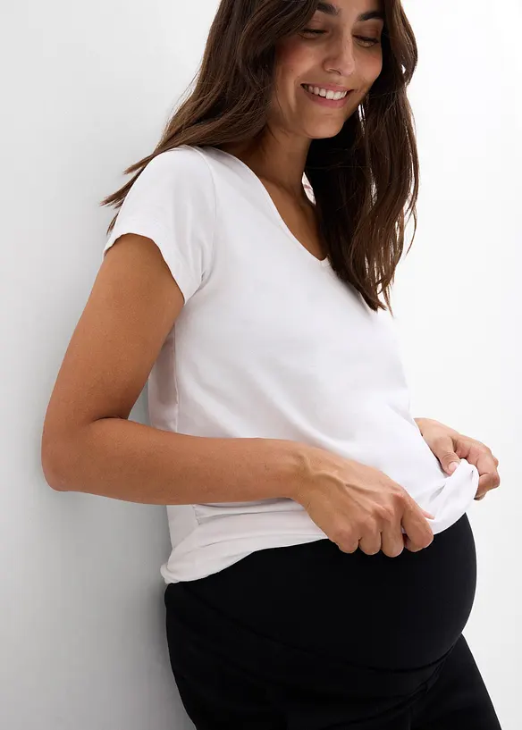 Mammabyxa med vida ben i bekväm Punto di Roma, bonprix