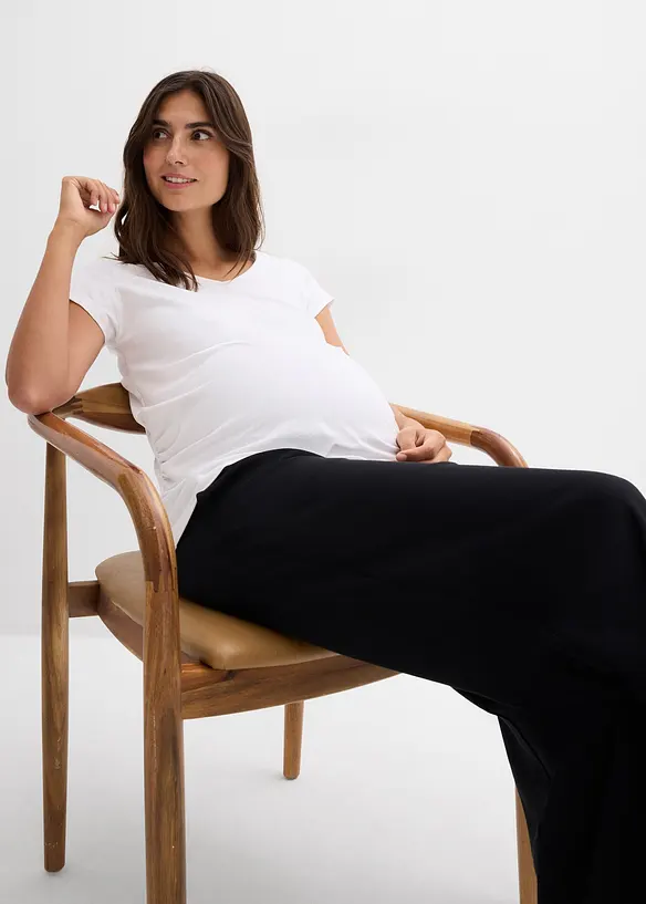 Mammabyxa med vida ben i bekväm Punto di Roma, bonprix