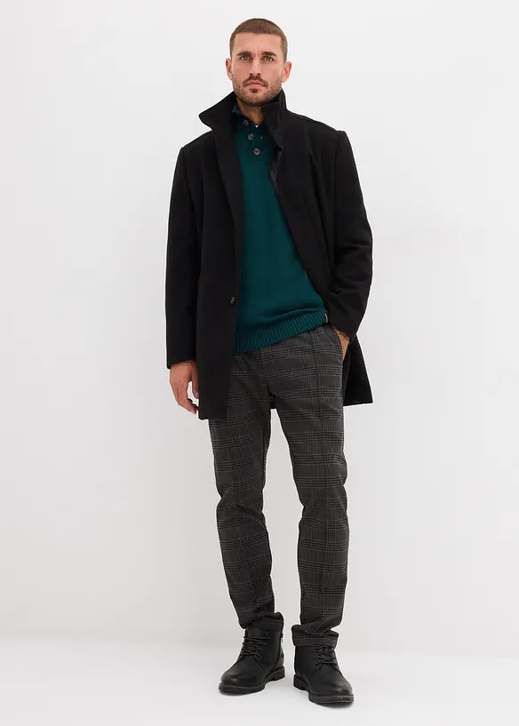 Tröja i bomull med krage, bonprix