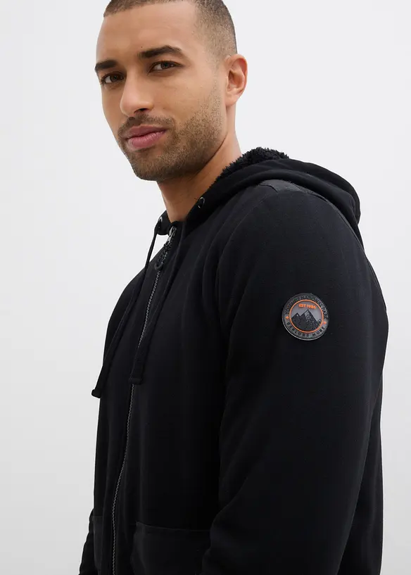 Munkjacka med teddyfoder, bonprix