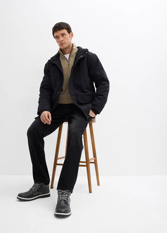 Vinterjacka i robust canvas, bonprix